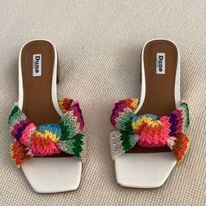 DUNE London Women’s Laize Sandal, Multi Color, size EU39/US9, NWOT minor flaws
